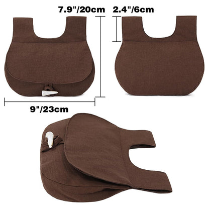 Medieval Renaissance Belt Pouch Waist Canvas Bag With Horn Buckle LARP Ren Fairy Costume Accessories