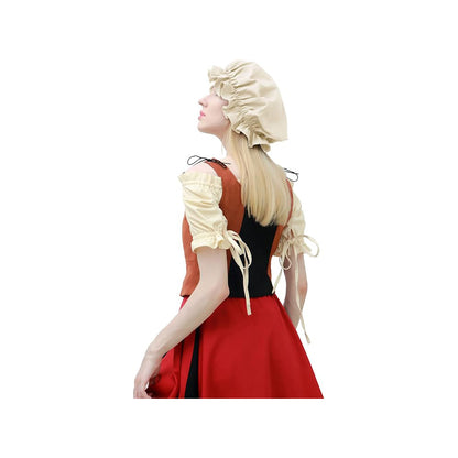 Medieval Renaissance Hat Women Victorian Bonnet for Colonial Pioneer Cosplay Ren Faire Accessories Headwear