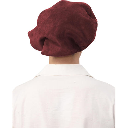 Medieval Renaissance Men Beret Tudor Hat Muffin Cap Minstrel Hat Ren Faire LARP Hat Costume Accessories