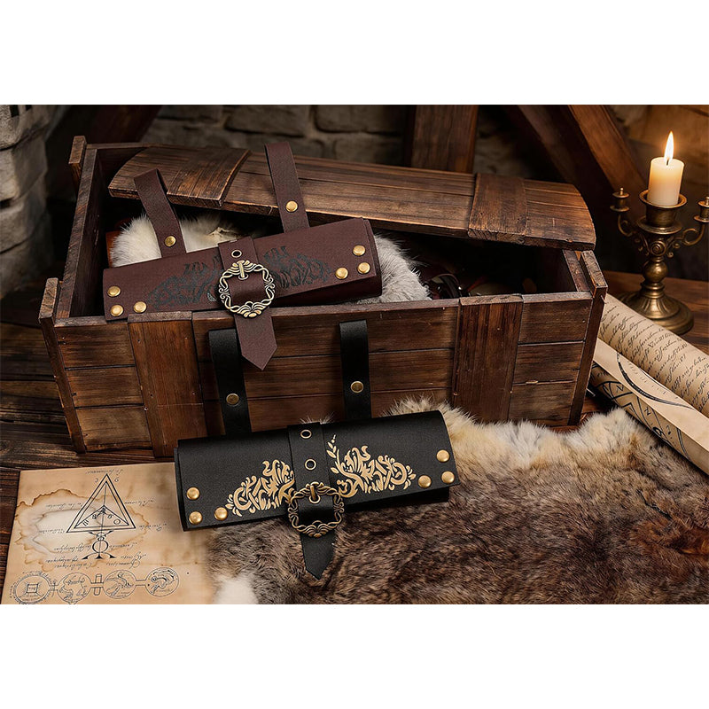 Medieval Scroll Holder Document Carrier Renaissance Steampunk Paper Scroll Case LARP Cosplay Costume Accessories