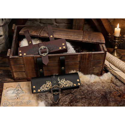 Medieval Scroll Holder Document Carrier Renaissance Steampunk Paper Scroll Case LARP Cosplay Costume Accessories