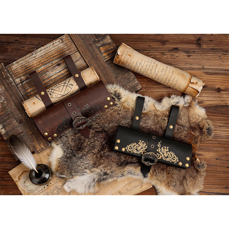 Medieval Scroll Holder Document Carrier Renaissance Steampunk Paper Scroll Case LARP Cosplay Costume Accessories