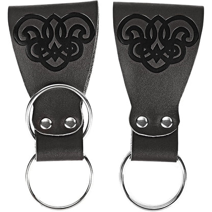 Medieval Skirt Hike Renaissance Waistband 2 PCS PU Leather Dress Clips Pirate Belt Waistband Cosplay Costume Accessories