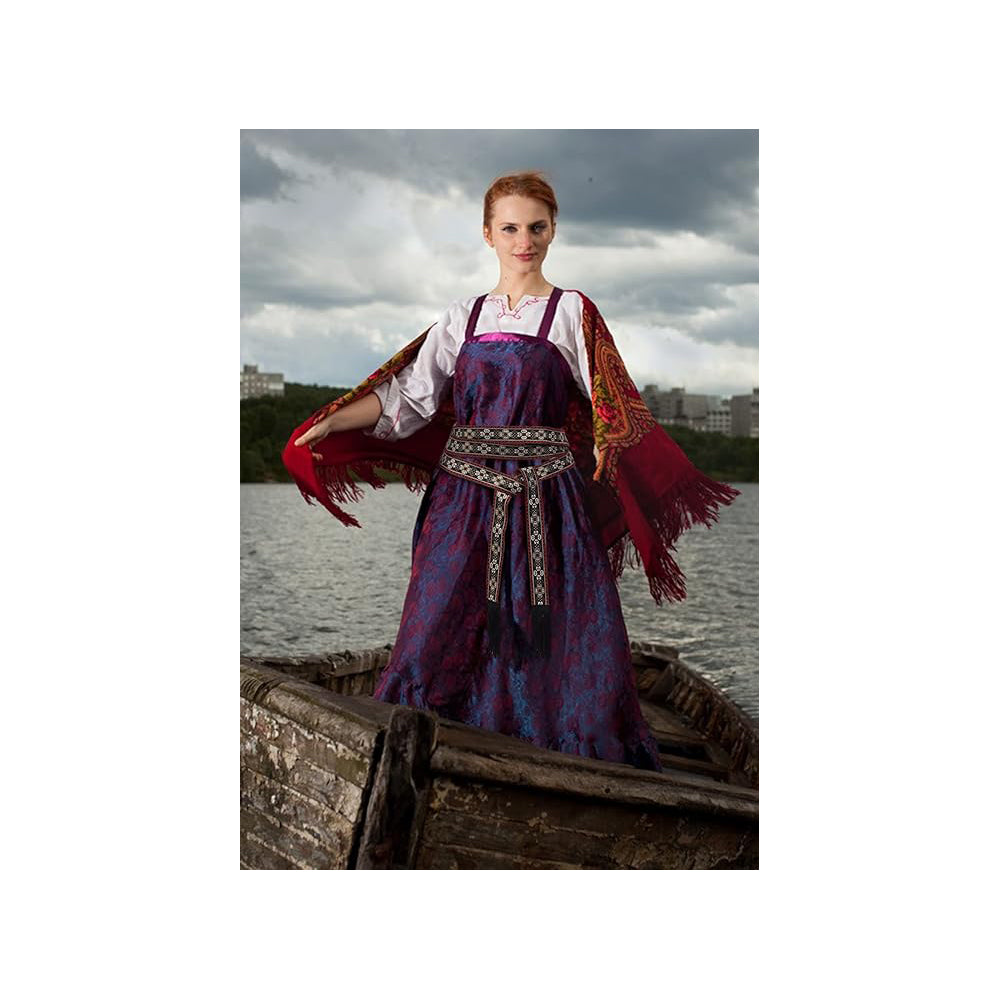 Medieval Vintage Waist Belt with Wave Trim Pirate Cosplay Costume Accessory