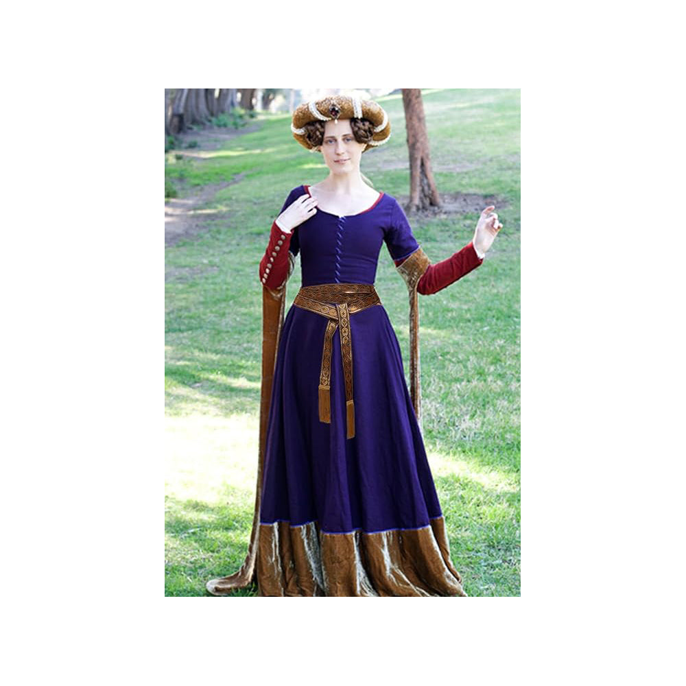 Medieval Vintage Waist Belt with Wave Trim Pirate Cosplay Costume Accessory