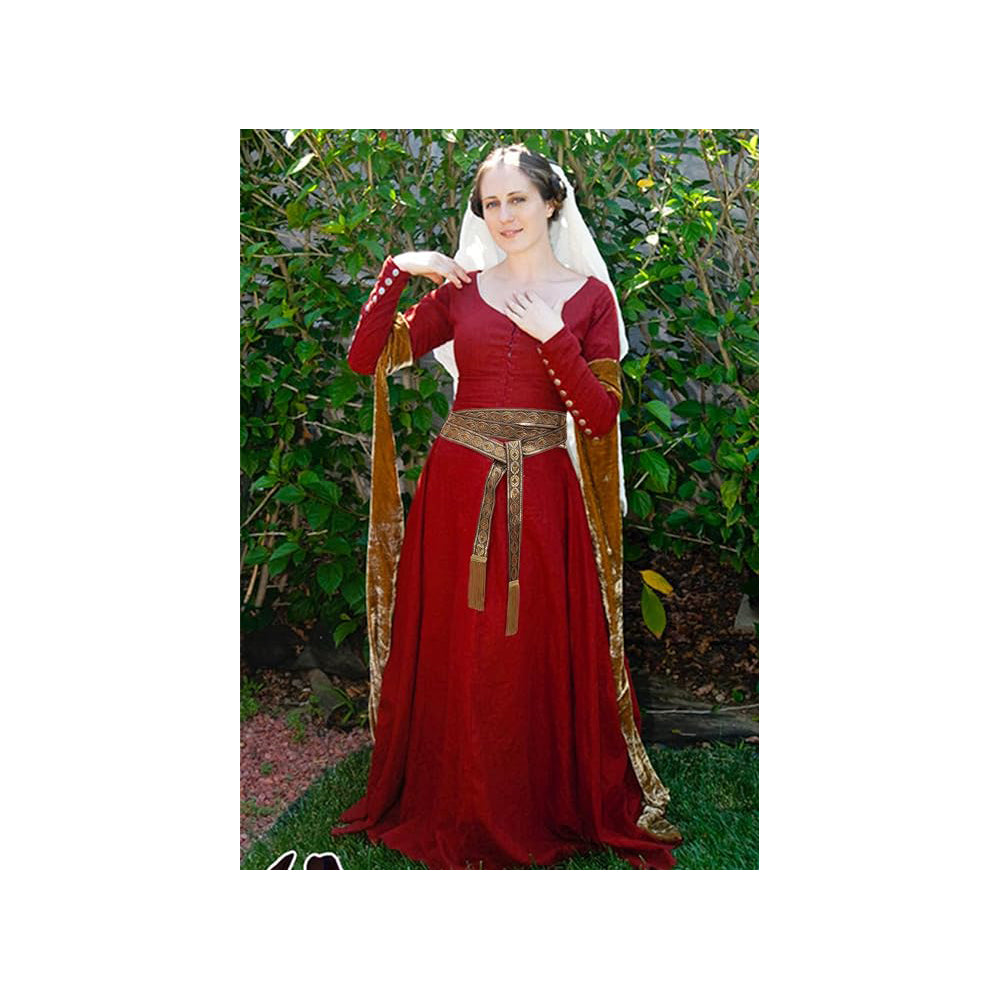 Medieval Vintage Waist Belt with Wave Trim Pirate Cosplay Costume Accessory