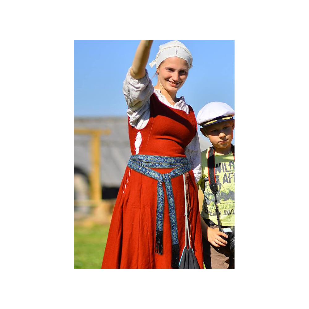 Medieval Vintage Waist Belt with Wave Trim Pirate Cosplay Costume Accessory