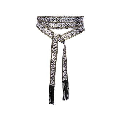 Medieval Vintage Waist Belt with Wave Trim Pirate Cosplay Costume Accessory