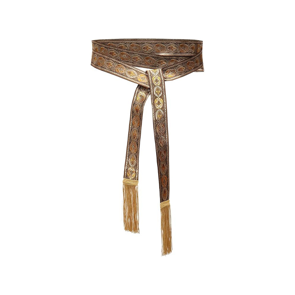 Medieval Vintage Waist Belt with Wave Trim Pirate Cosplay Costume Accessory