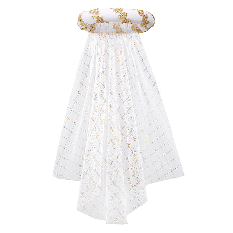 Medieval Headwear Headpiece Bourrelet With Gold Trim Renaissance Padded Roll Chaplets Coif Cap Velvet Costume Accessories