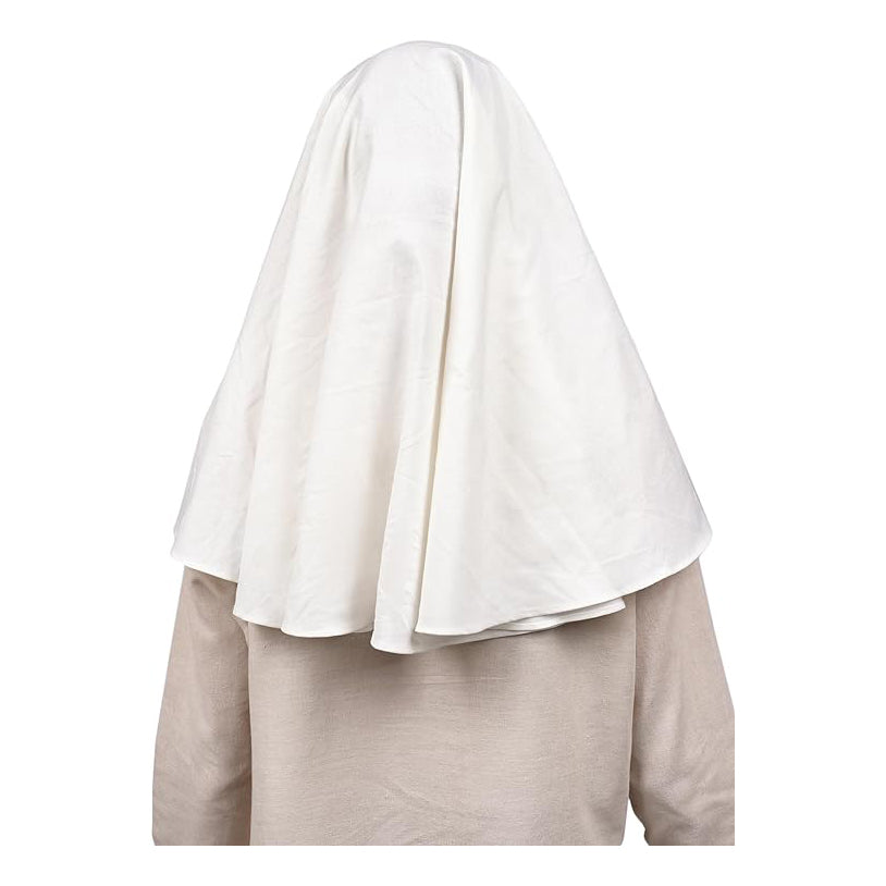 Medieval Women White Headscarf Renaissance Hat Scarf Cosplay Ren Faire Costume Accessories