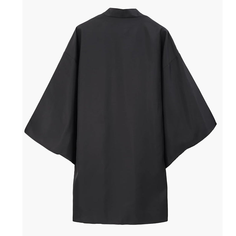 Men Anime Black Haori Kimono Kung Fu Robes Cosplay Costume Adult Cardigan Jacket Coat For Halloween