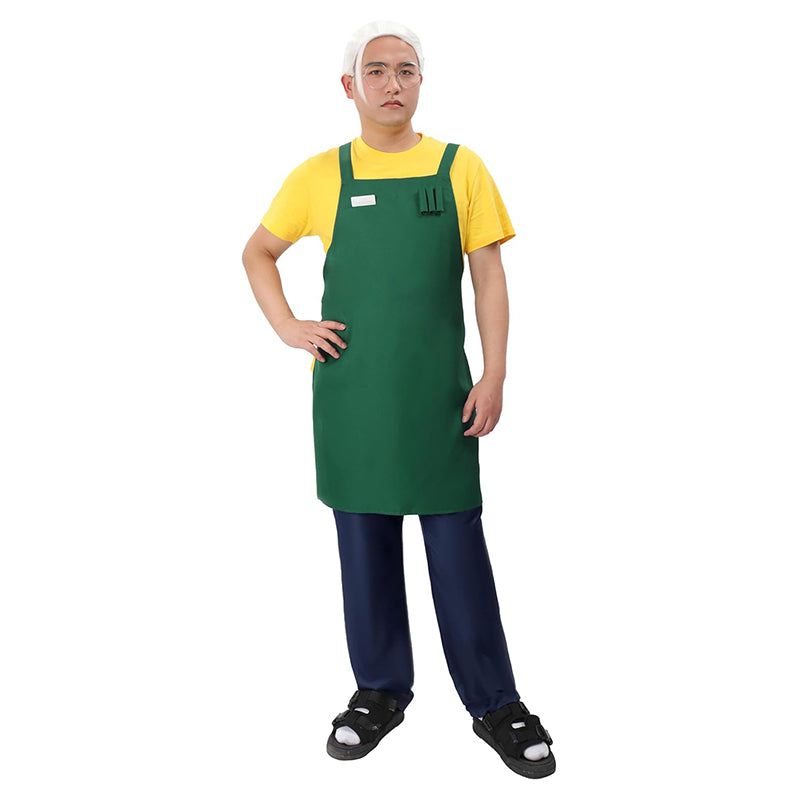 Men Anime Cosplay Costume Full Set Outfit With Glasses And Badge For Halloween Party