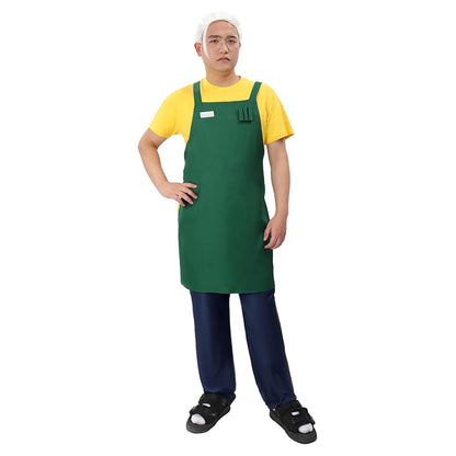Men Anime Cosplay Costume Full Set Outfit With Glasses And Badge For Halloween Party