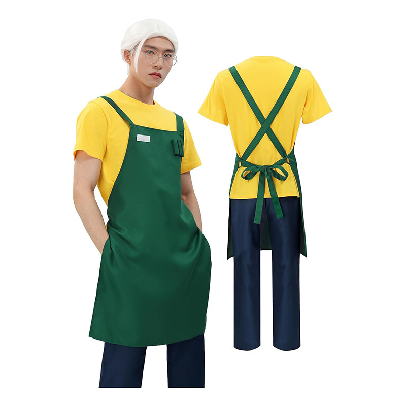 Men Anime Cosplay Costume Full Set Outfit With Glasses And Badge For Halloween Party