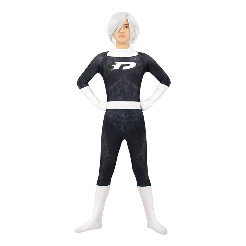 Men Black Cosplay Bodysuit Costume 3D Printed for Halloween Party