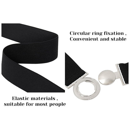 Men Elastic Adjustable Cosplay Belt Black Yellow Belt Costumes Accessories