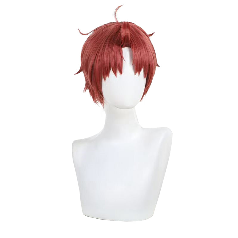 Men Jin Enjouji Red Cosplay Wig Anime Cosplay Wig for Halloween Party