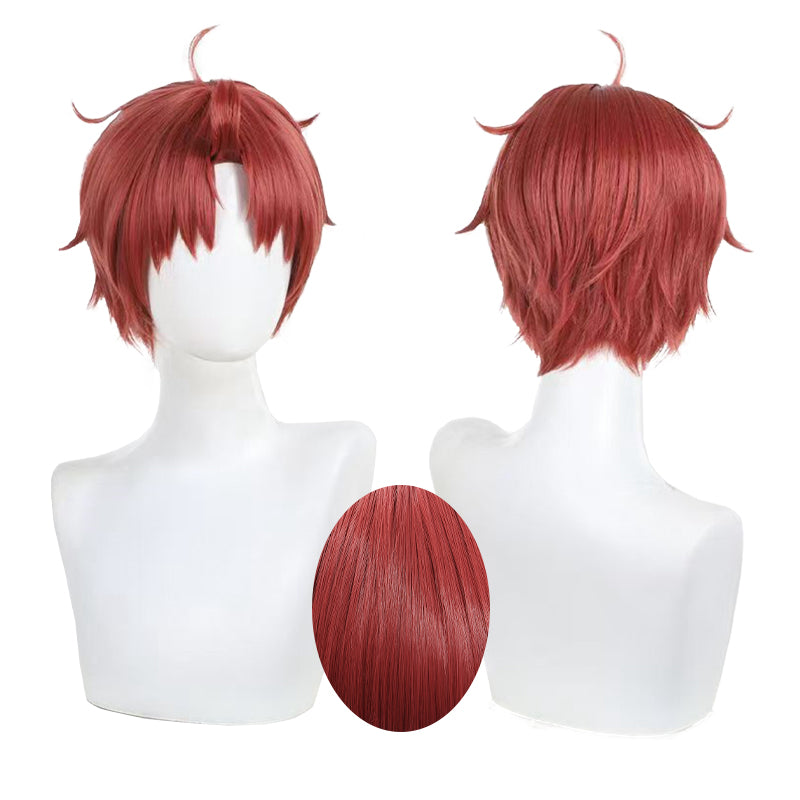 Men Jin Enjouji Red Cosplay Wig Anime Cosplay Wig for Halloween Party