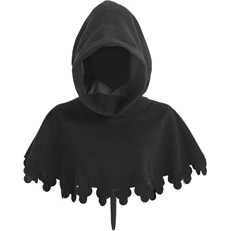 Men Medieval Chaperon Hat Renaissance Cap Liripipe Hood Ren Faire LARP Costume Accessories