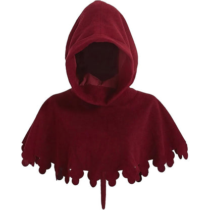 Men Medieval Chaperon Hat Renaissance Cap Liripipe Hood Ren Faire LARP Costume Accessories