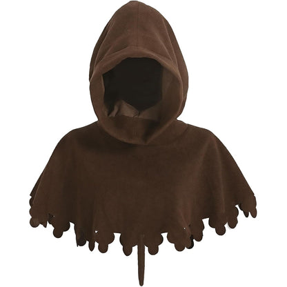 Men Medieval Chaperon Hat Renaissance Cap Liripipe Hood Ren Faire LARP Costume Accessories