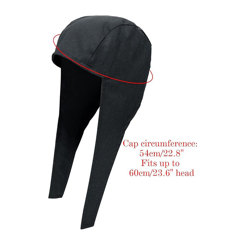 Men Medieval Coif Cap Linen Hats Bonnet With Ear Flaps Victorian Cap Cosplay Costume Accessories