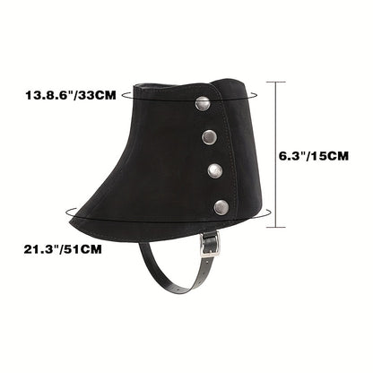 Men Medieval Pirate Boot Covers Renaissance Steampunk Faux Leather Retro Short Gaiters Spats With Rivets Costume Accessories