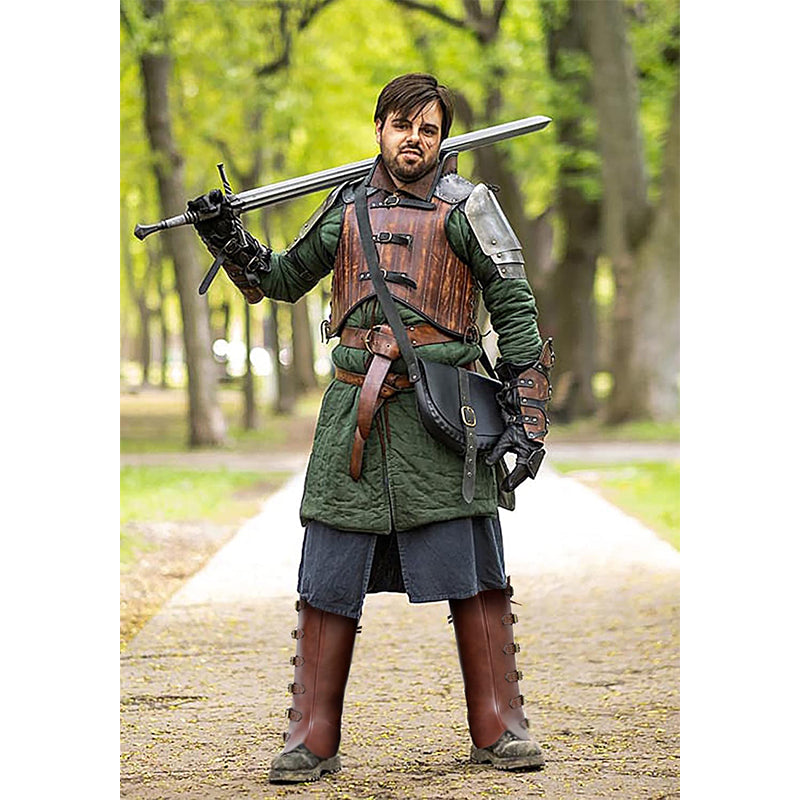 Men Medieval Pirate Boots Covers Faux Leather Steampunk Leg Guards Renaissance Leg Covers Costume Accessories