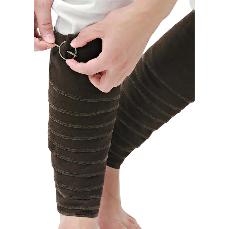 Men Medieval Pirate Leg Wraps With Brooch Pins Renaissance Leg Covers Cosplay Costume Accessories For Party Halloween Daily Wear