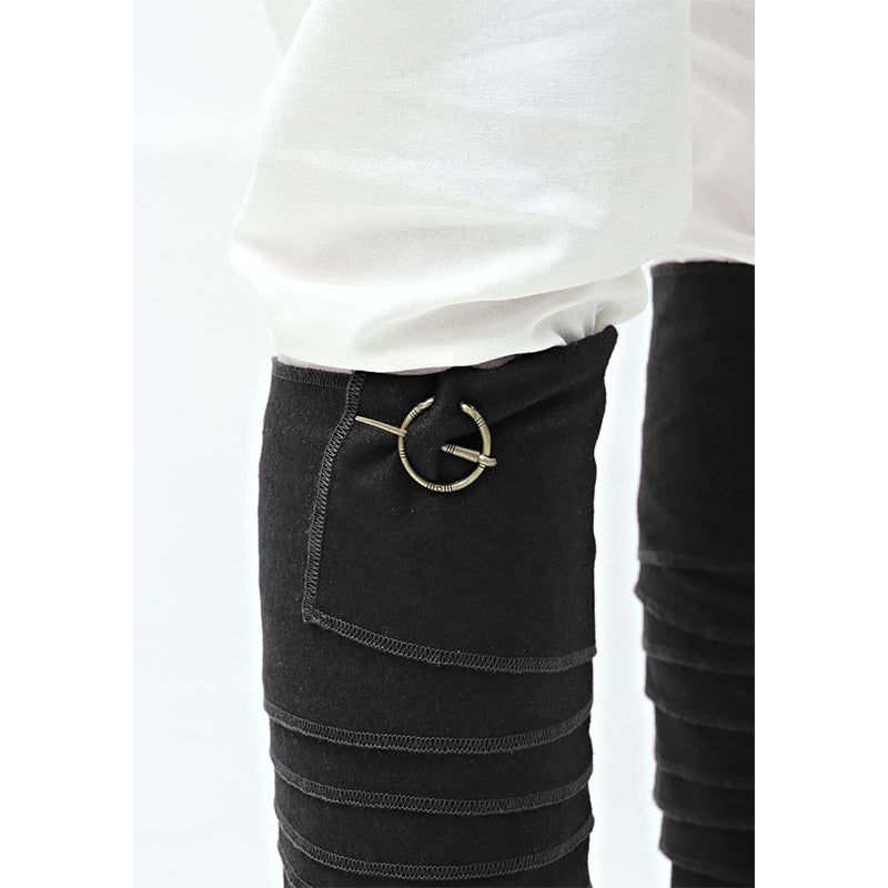 Men Medieval Pirate Leg Wraps With Brooch Pins Renaissance Leg Covers Cosplay Costume Accessories For Party Halloween Daily Wear