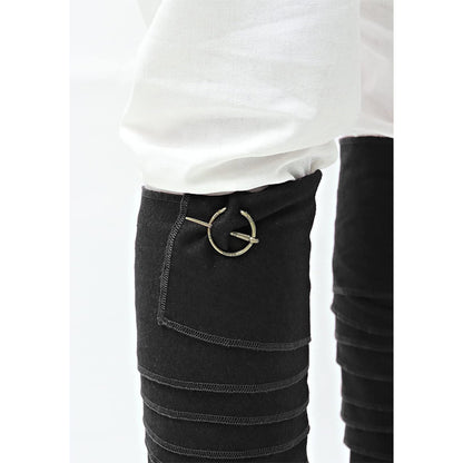 Men Medieval Pirate Leg Wraps With Brooch Pins Renaissance Leg Covers Cosplay Costume Accessories For Party Halloween Daily Wear