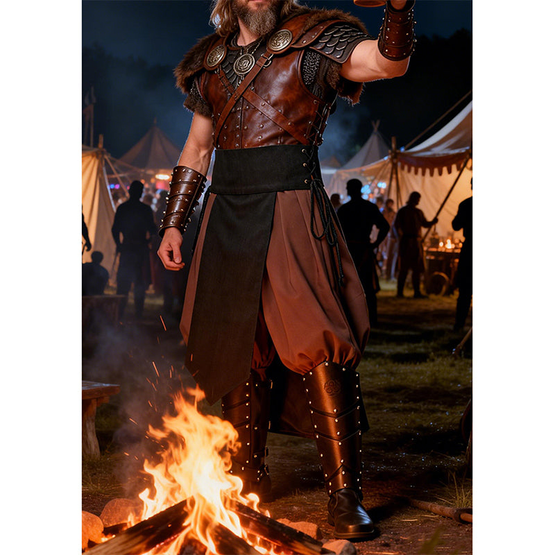 Men Medieval Renaissance Adjustable Loincloth Knight Warrior Linen Loincloth LARP Costume Accessories