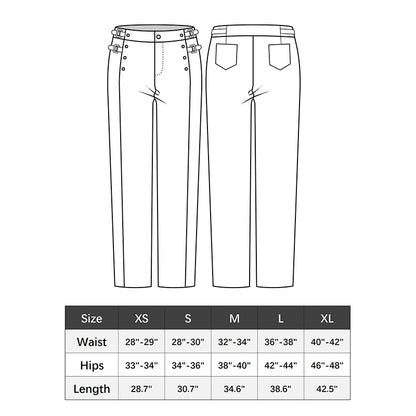Men Medieval Renaissance Steampunk Gothic Vampire Pants Trousers Victorian Vintage Floral Pants Cosplay Costume Trousers