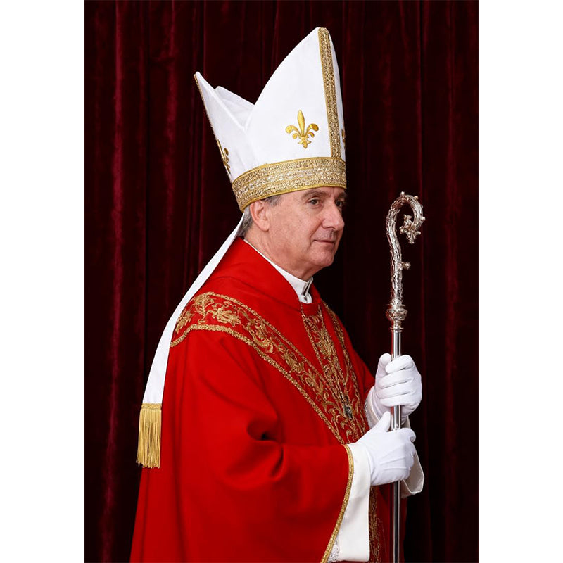 Men Pope Hat Adult Priest Headpiece Catholic Cardinal Cap Cosplay Costume Accessories