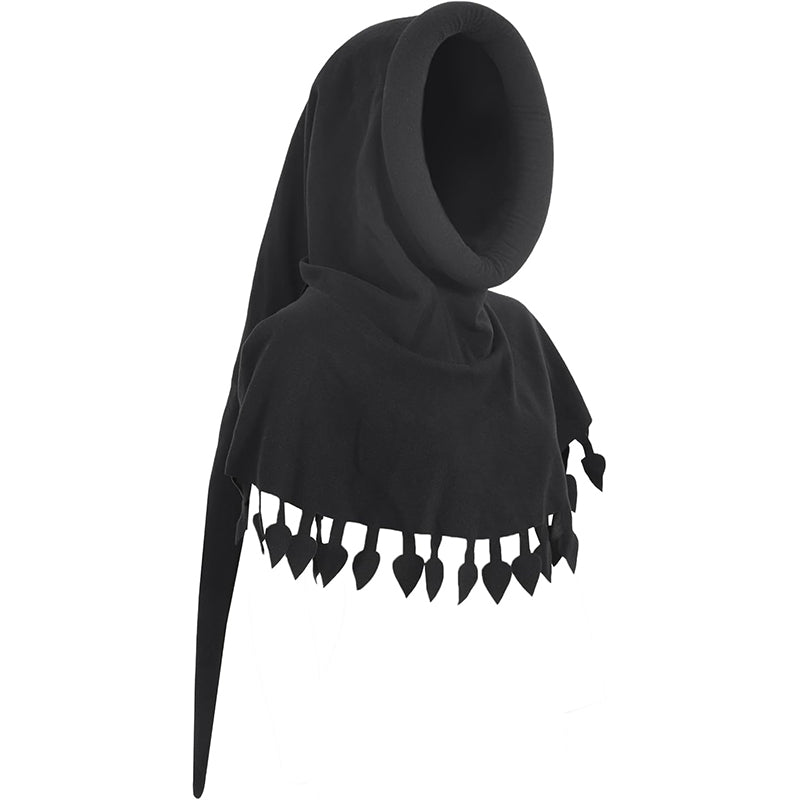 Men Renaissance Medieval Chaperon Hat Liripipe Hoods Cap With Rolled Brim Ren Faire LARP Cosplay Costume Accessories