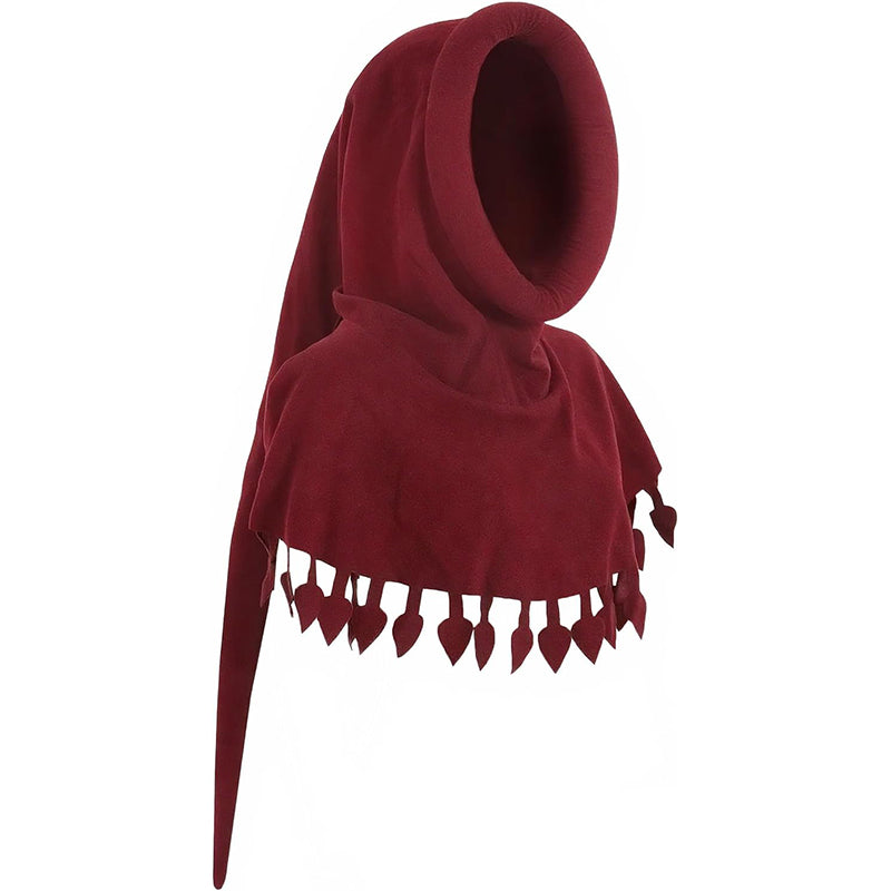 Men Renaissance Medieval Chaperon Hat Liripipe Hoods Cap With Rolled Brim Ren Faire LARP Cosplay Costume Accessories