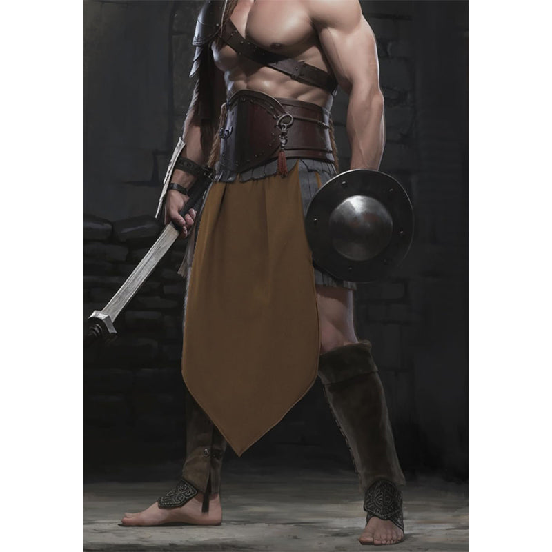 Men Renaissance Medieval Linen Loincloth Warrior Knight Cosplay Costume Accessories