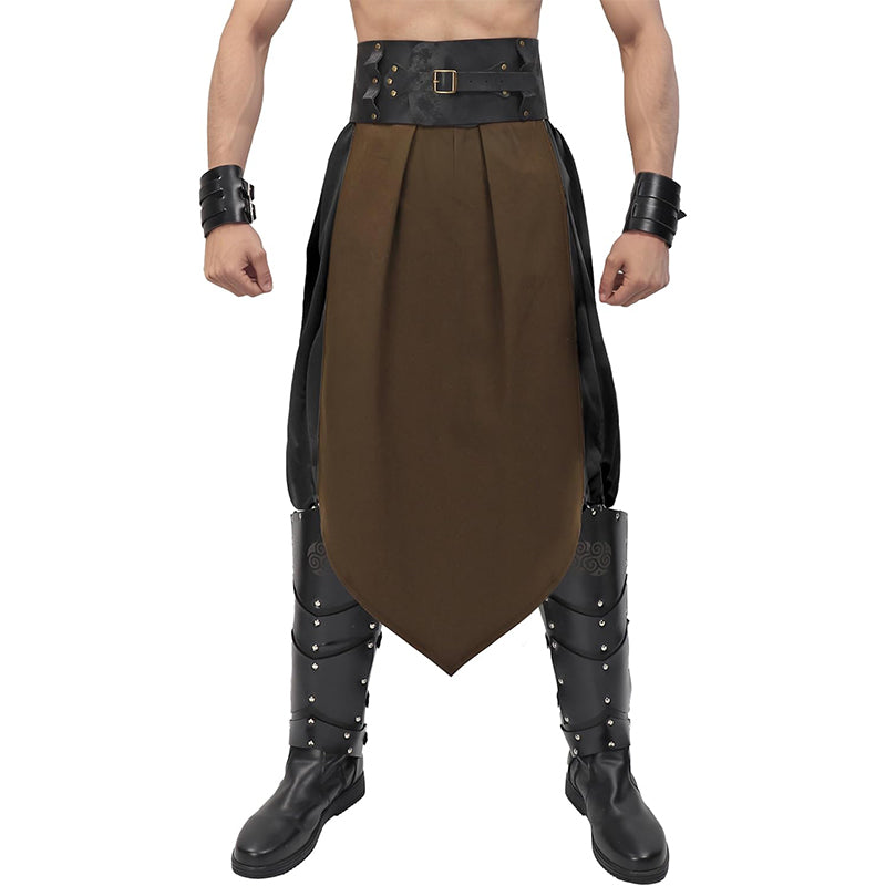 Men Renaissance Medieval Linen Loincloth Warrior Knight Cosplay Costume Accessories