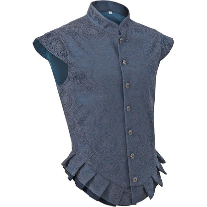 Men Renaissance Tudor Vest Medieval Victorian Elizabethan Period Noble Costume Jerkin Waistcoat For Party Daily Wear