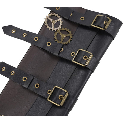 Men Steampunk Boot Covers Renaissance Pirate Leg Armors Leg Guard LARP Cosplay Costume Accessories For Party Daily Wear