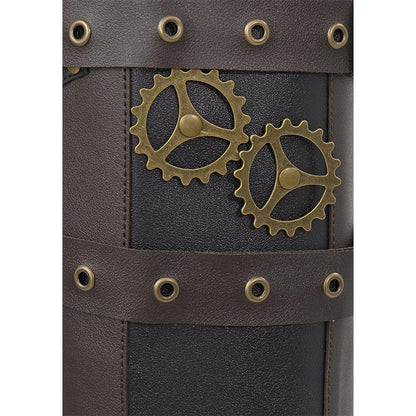 Men Steampunk Boot Covers Renaissance Pirate Leg Armors Leg Guard LARP Cosplay Costume Accessories For Party Daily Wear