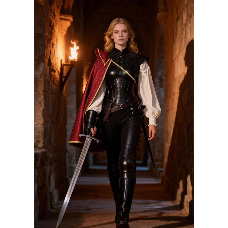 Men Women Medieval Renaissance Tudor Half Shoulder Cape King Cloak Cosplay Costume Cloak