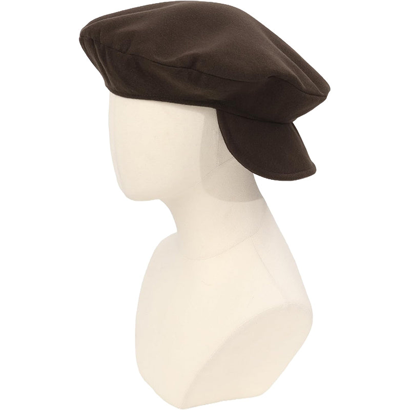 Men Women Medieval Tudor Beret Hat Renaissance Faux Suede Cap With Flap Costume Accessories For Party Festival