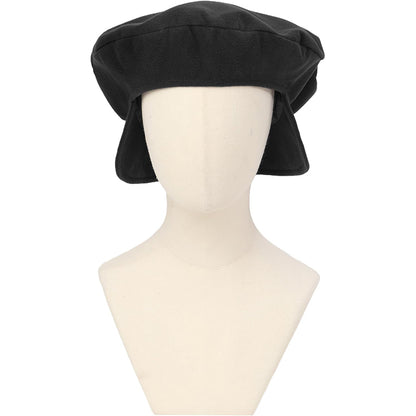 Men Women Medieval Tudor Beret Hat Renaissance Faux Suede Cap With Flap Costume Accessories For Party Festival