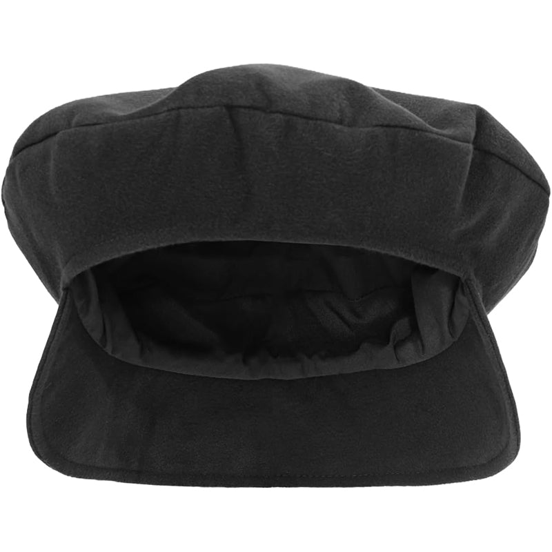 Men Women Medieval Tudor Beret Hat Renaissance Faux Suede Cap With Flap Costume Accessories For Party Festival