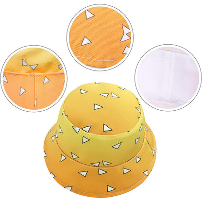 Men Women Unisex Bucket Hat Cosplay Hat Yellow Fisherman Hat Casual Cap Costume Accessories For Halloween Christmas Daily Wear