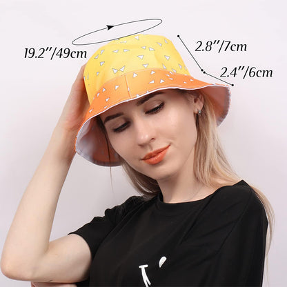 Men Women Unisex Bucket Hat Cosplay Hat Yellow Fisherman Hat Casual Cap Costume Accessories For Halloween Christmas Daily Wear