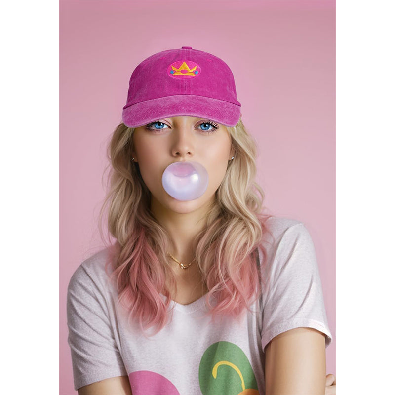 Peach Hat Multicolor Adjustable Crown Baseball Cap for Women Christmas Halloween