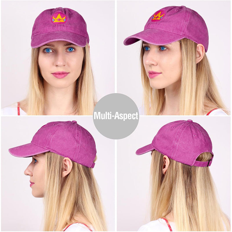 Peach Hat Multicolor Adjustable Crown Baseball Cap for Women Christmas Halloween
